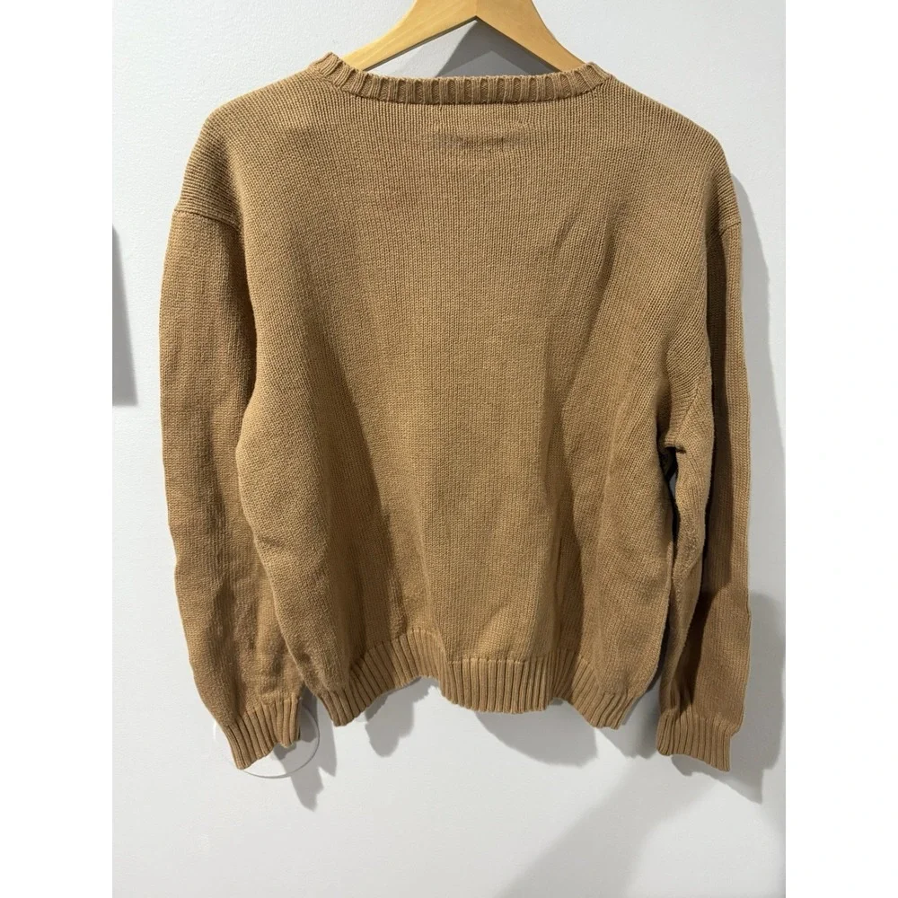 Ralph Lauren Polo Vintage XL‎ TAN Sweater 100% Cotton